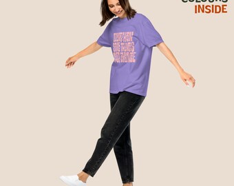 Unisex garment-dyed Retro Typographic heavyweight t-shirt • Aesthetic T-Shirt • Pastel Tones • Typography T-Shirt • Girly T-Shirt • Oversize