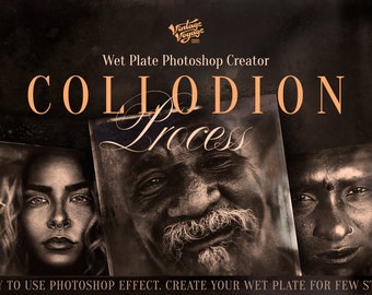 Collodion Photo Creator • Photoshop Effect • Retro Photo Effect • Vintage Photo • Wet Plate • Old Photo Effect