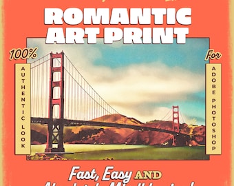 Romantic Art Print Creator • Photoshop Action • Photoshop Effect • Poster Effect • Drawing Effect • Painting Effect • Vintage Effect