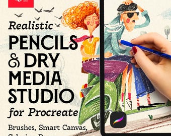 VVDS Realistic Pencils & Dry Media Studio for Procreate • Brushes • Procreate Pencil • iPad Brushes • Procreate Brushes • Digital Brushes