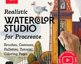 VVDS Realistic Watercolor Studio Brushes for Procreate • Brushes • Procreate Watercolor • iPad Brushes • Procreate Brushes • Digital Brushes