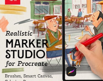 VVDS Realistic Marker Studio for Procreate • Brushes • Texture • Markers