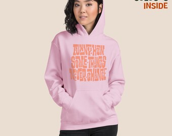 Unisex Retro Lettering Heavy Blend Hoodie • Cool Hoodie • Chic Hoodie • Girly Hoodie •  •  Typography Hoodie • Trendy Hoodie • Pastel Pink