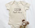 Custom Baby Bodysuit with Embossed Print - Personalized Puff Print ONESIES® Brand Bodysuit