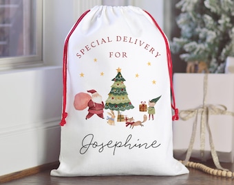 Personalisierter Weihnachtssack, Benutzerdefinierte Weihnachtsgeschenk Sack, Weihnachtsgeschenktasche, Spezielle Lieferung Namenstasche
