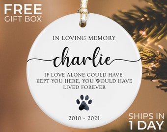 personalized pet ornaments in memory