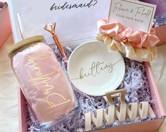 Bridesmaid Proposal Box, Personalized Will You Be My Bridesmaid Gift Box Set, Maid of Honor Proposal, Engagement Gift, Bridal Shower Box