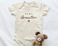 Personalized Baby Name Bodysuit, Custom Name ONESIES® Brand Bodysuit, Pregnancy Announcement, Gifts for Newborn, Baby Name Reveal Bodysuit