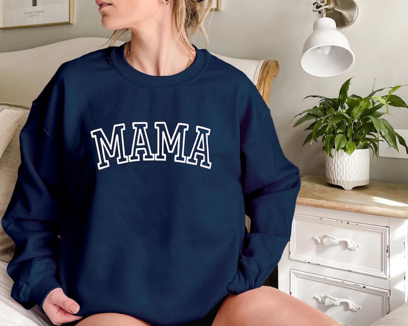 Personalized Mama Sweatshirt with Kid Names on Sleeve, Mothers Day Gift, Birthday Gift for Mom, New Mom Gift, Minimalist Cool Mom Sweater image 8
