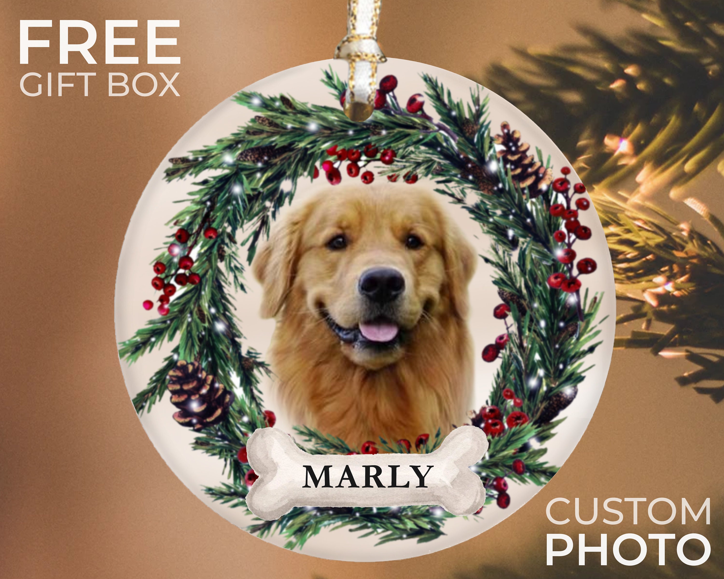 Personalized Pet Ornament Custom Dog Christmas Ornament Pet - Etsy