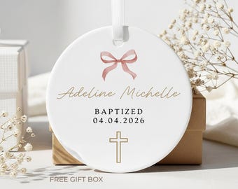 Personalisierter Ornament zur Taufe, Taufgeschenk, Taufgeschenk, Taufgeschenk, Kommuniongeschenk, Konfirmationsgeschenk für Patenkind