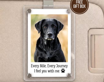 Personalized Pet Memorial Gift, Custom Photo Car Visor Clip, Dog Sympathy Gift, Pet Remembrance Keepsake