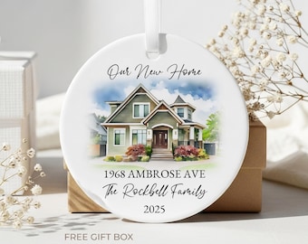 Personalisierte neues Zuhause Ornament, benutzerdefinierte Haus Foto Ornament, Housewarming Geschenk, Realtor Kundengeschenk
