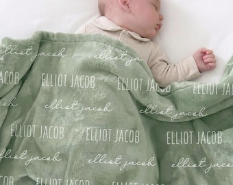 Personalized Baby Blanket with Name, Custom Name Blanket, Newborn Hospital Blanket, Custom Baby Gift, Kids Blanket