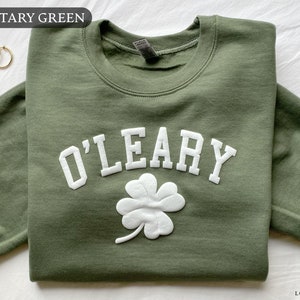 Personalised St. Patrick's Day Jumper - Leprechaun Shamrock Unisex Sweatshirt (Gildan) - View #3