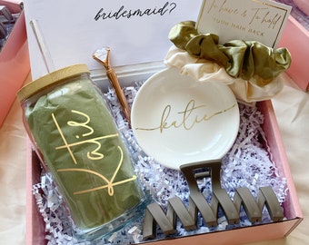 Bridesmaid Proposal Box, Personalized Will You Be My Bridesmaid Gift Box Set, Maid of Honor Proposal, Engagement Gift, Bridal Shower Box