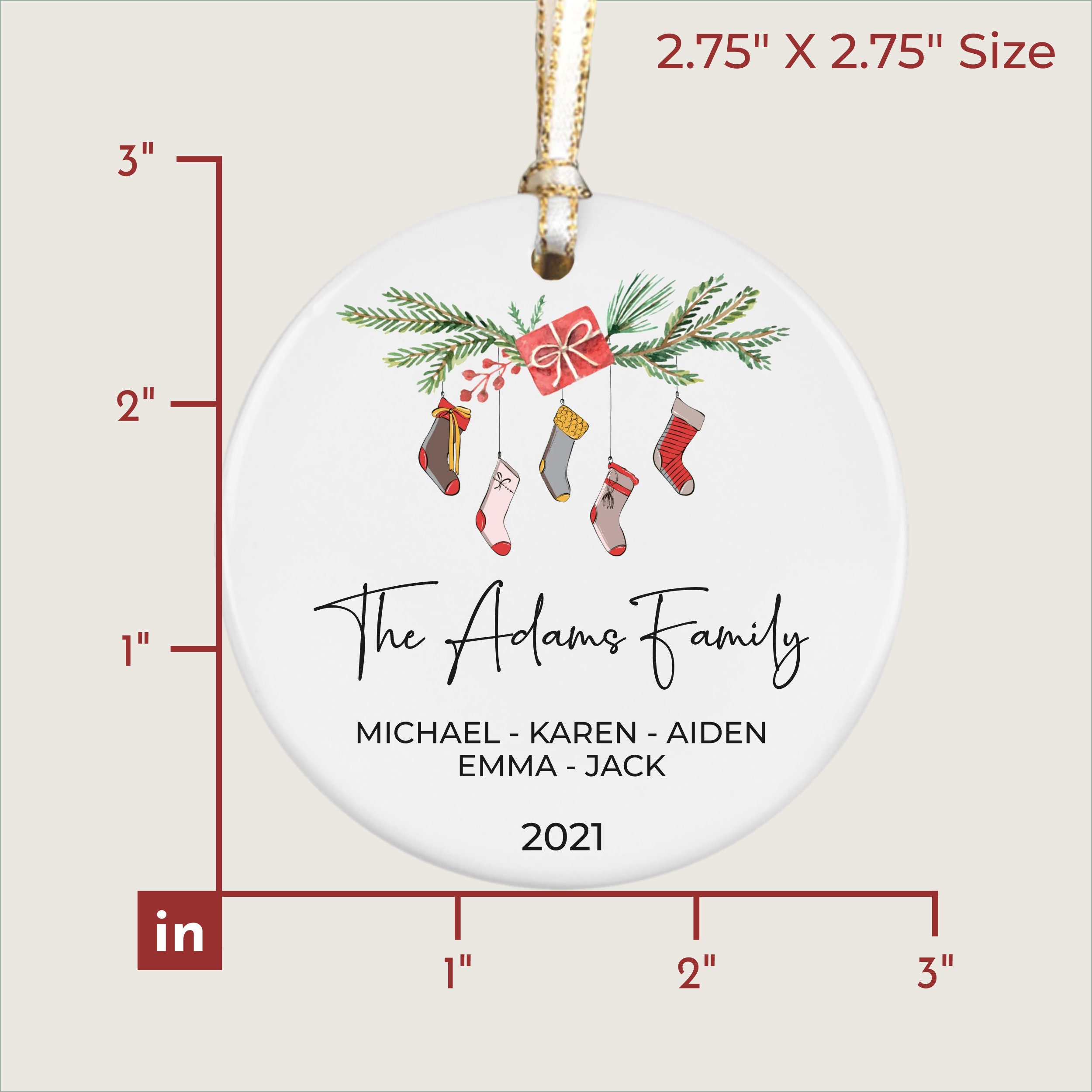 Personalized Family Christmas Ornament Family Christmas - Etsy