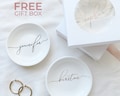 Personalized Jewelry Dish, Bridesmaid Gifts, Engagement Ring Dish, Birthday Gift for Her, Graduation Gift, Bridal Shower Gift, Gift for Mom