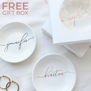 Portagioie personalizzato, regali per damigelle d&#39;onore, portafedi di fidanzamento, regalo di compleanno per lei, regalo di laurea, regalo per addio al nubilato, regalo per la mamma