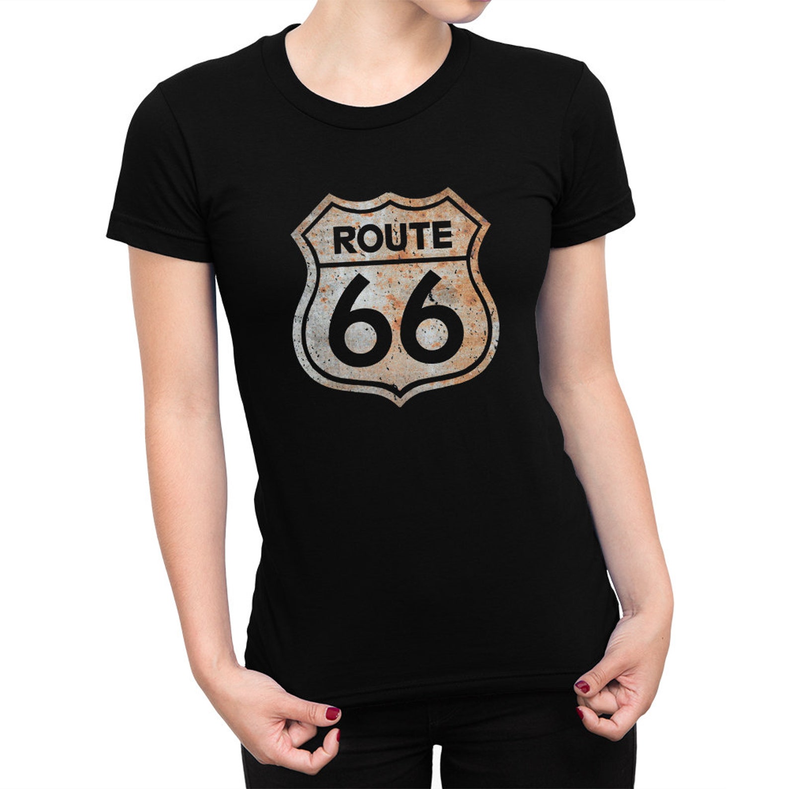 Route 66 Vintage Sign Tshirt 100 Cotton Tee Men's and Etsy