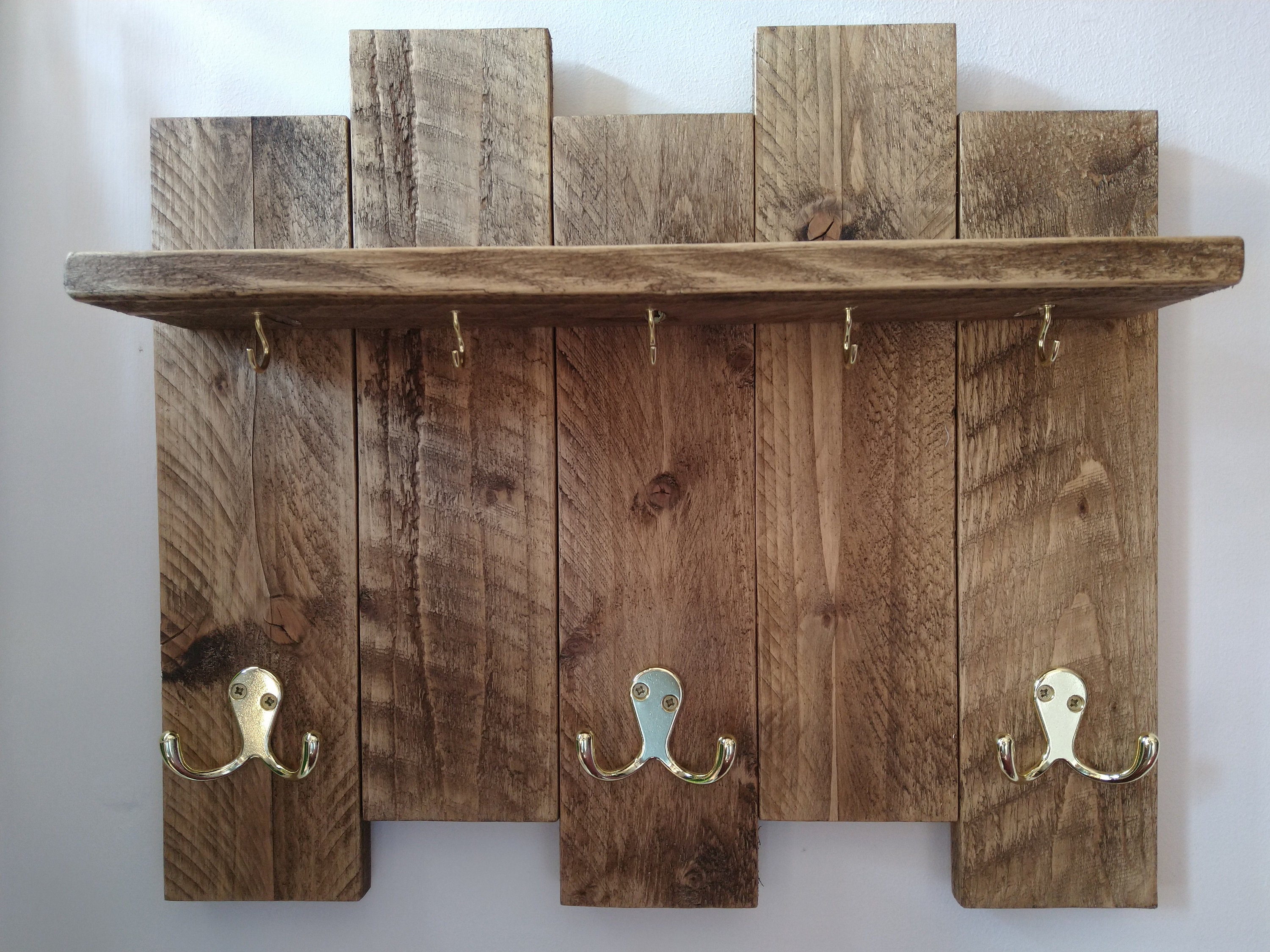 Coat and Key Rack Reclaimed Wood Coat Rack Key Rack Etsy