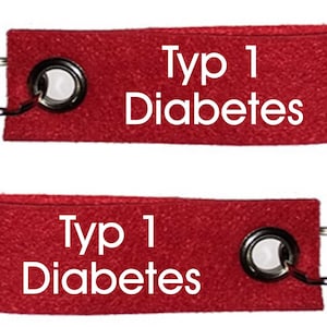 Diabetes Type 1 Pendant / Felt Keychain / Printed on both sides / Emergency Trailer