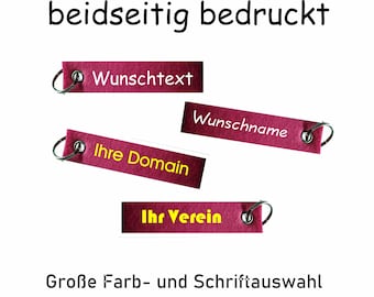 Produktbild von PREMIUM Schlüsselanhänger Mit Edler Wunschtext Gravur Personalisiert Und Beidseitig Graviert I Schlüssel Anhänger Aus Edelstahl Individuell Mit Wunschname Oder Text Beschriftbar (Gold