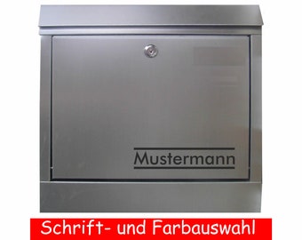 Letterbox sticker 02 family name / name sticker / individually personalized / desired text / 3 cm high