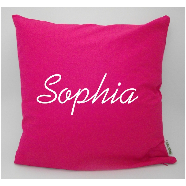 Name pillow Pillow personalized with name or desired text Cushion cover Pillowcase different colors image 3