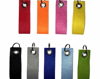 Felt key chain with key ring, keychain, lanyard, blank, various colors / 10 x 3 cm