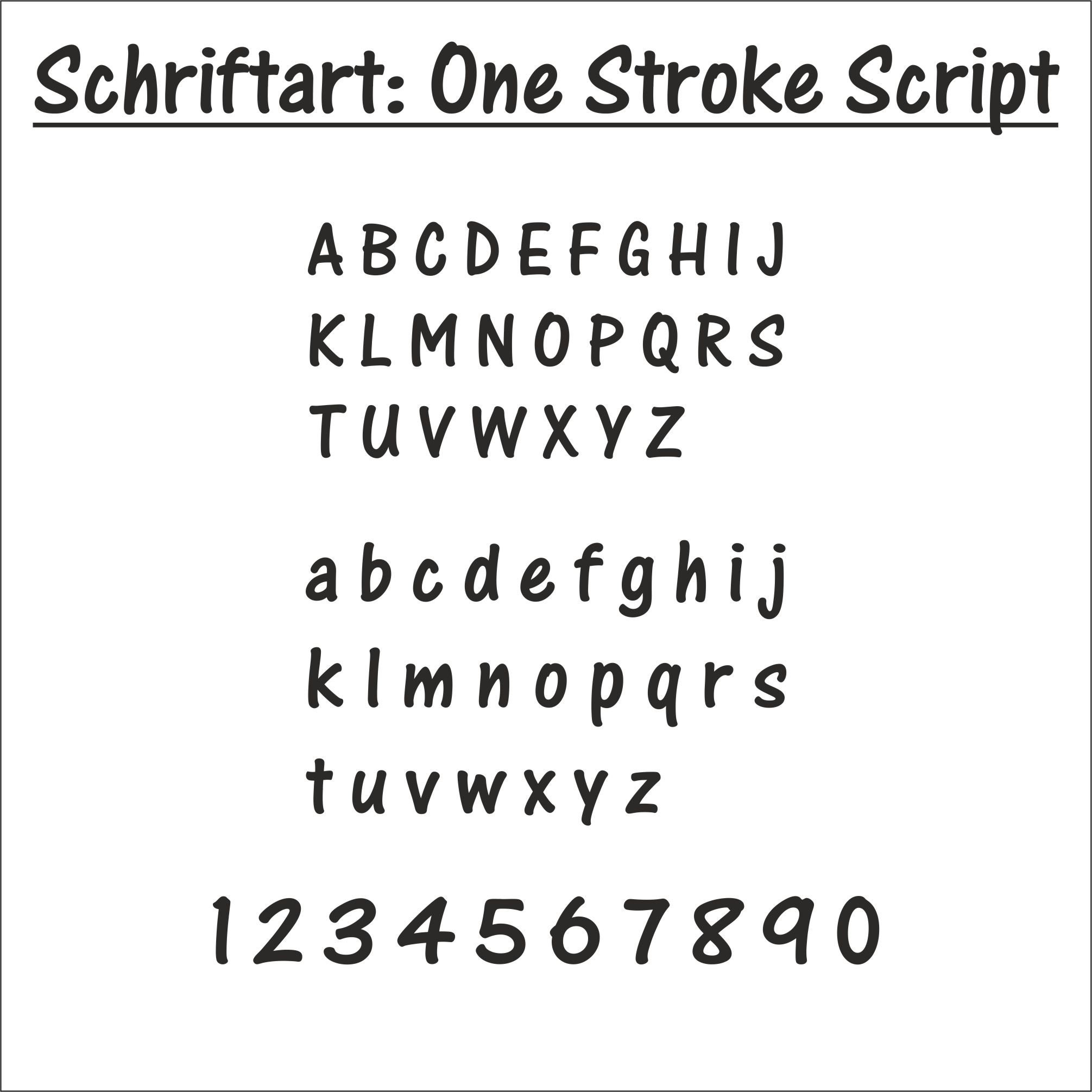 Ironing Image / Name and Text for Ironing / One Stroke Script ...