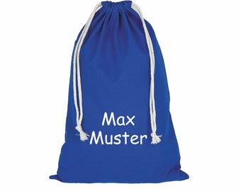 Personalized gym bag with name | Drawstring bag printed with desired text