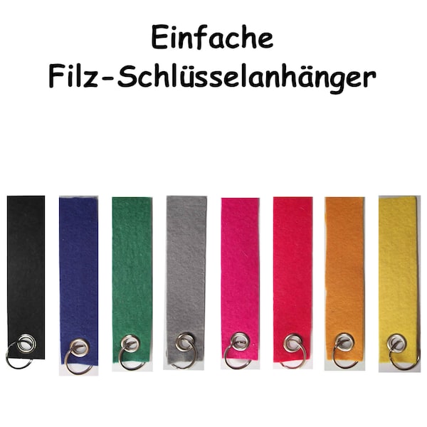 XXL Filz Schlüsselanhänger mit Schlüsselring, Keychain, Schlüsselband, verschiedene Farben