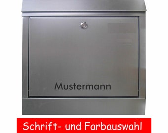 Briefkastenaufkleber 01 Familienname / Namensaufkleber / individuell personalisiert / Wunschtext / 2 cm hoch / Farbauswahl