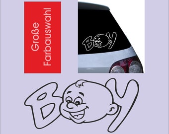 Car Car Stickers / Baby on Board / Boy / Boy / Discreet Body and Disc Stickers / Car Tattoo / Color Selection