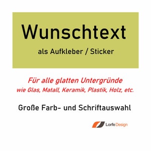 Name stickers / desired text / individually personalized / 20.0 cm long