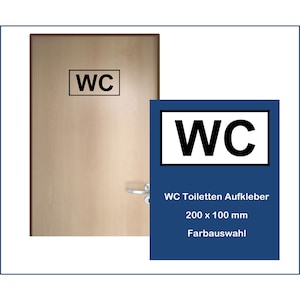 WC Toilet Door Sticker / WC Maennchen / Bathroom / 20,0 x 10,0 cm / Color selection