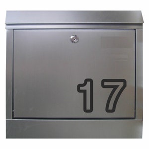 Briefkastenaufkleber / Hausnummer / individuell personalisiert / Mailbox / 8 cm hoch / Farbauswahl - 01