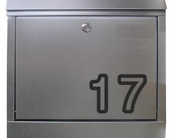Letterbox sticker / House number / individually personalized / Mailbox / 8 cm high / Color selection - 01