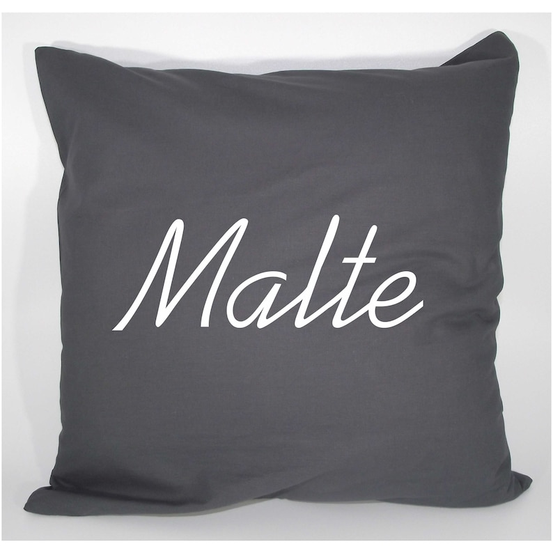 Name pillow Pillow personalized with name or desired text Cushion cover Pillowcase different colors image 1