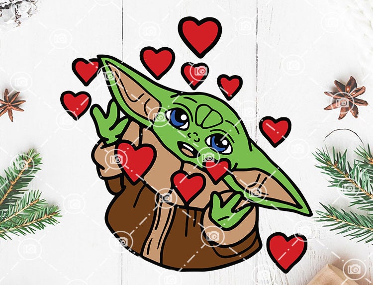 Download Valentine Baby Yoda Svg Red Heart Svg Baby Yoda Svg Cute Etsy