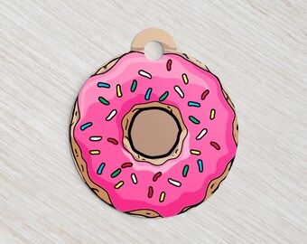 donut dog tag