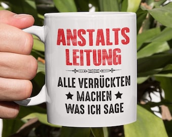 Chef Tasse, Anstaltsleitung, Geschenke für den Chef Boss Becher, Kaffeetasse Chef Geschenkidee Personalchef, Geburtstag Abschied Teetasse