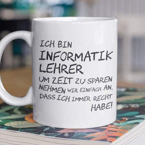 Computer Science Teacher Cup, Gift for Computer Science Teacher, Coffee Cup Gift Idea Info Teacher, Coffee Mug Teacher School Farewell Graduation