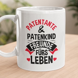 Geschenk Patentante, Tasse Patentante, Patensohn Patentochter Kaffeetasse, Taufpatin Fragen Becher, Patin Taufpatin Patenkind Geschenkidee
