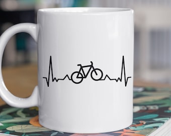 Fahrrad Geschenk, Fahrrad Tasse Fahrradmotiv, Geschenkidee Fahrradfahrer Fahrräder Becher, Kaffeetasse Radfahrer Mountainbike Radfahren