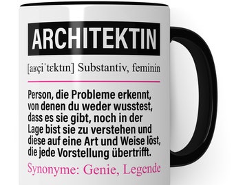 Tasse Architektin lustig, Architektin Geschenk, Architektur Geschenkidee, Kaffeetasse Architekturbüro Architektinnen Kaffeebecher  Becher