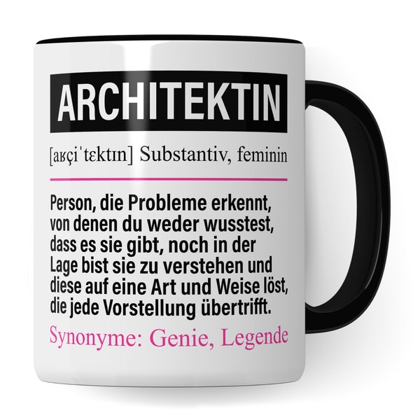 Tasse Architektin lustig, Architektin Geschenk, Architektur Geschenkidee, Kaffeetasse Architekturbüro Architektinnen Kaffeebecher  Becher