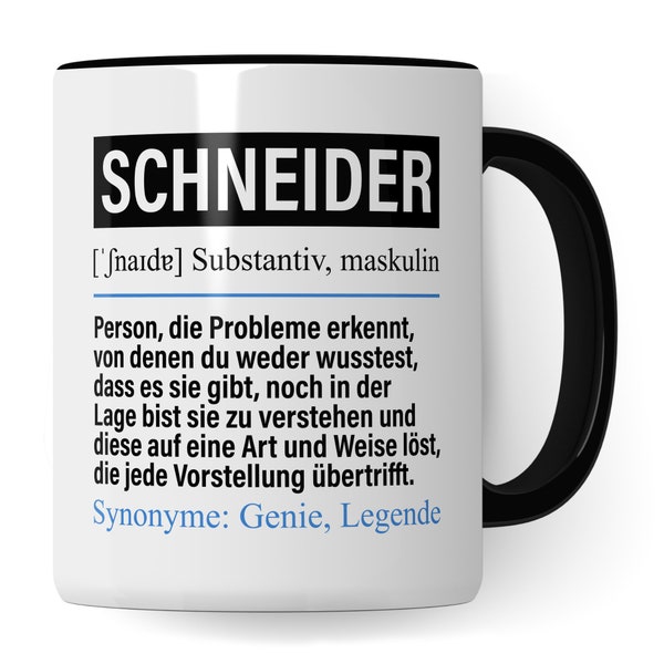 Tasse Schneider lustig, Schneider Geschenk Beruf, Spruch Kaffeebecher Schneider Geschenkidee, Beruf Schneiderei Kaffee-Tasse Teetasse Becher