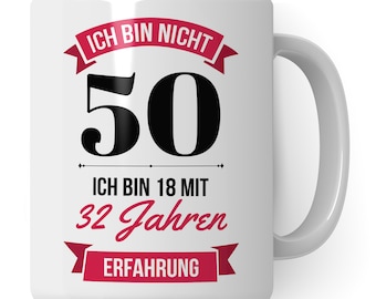 Copo feminino de 50 anos - presente decorativo Mulher de 50 anos - caneca 50 anos dizendo caneca de café ideia de presente
